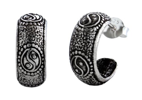 Yin yang ohrringe - yang,