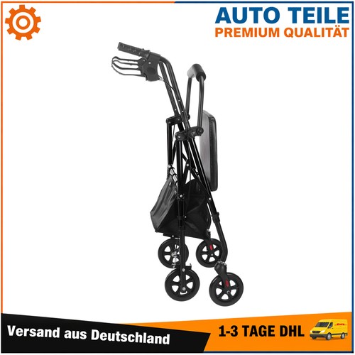 Gehhilfe 4rad leicht schwarz - 4rad,