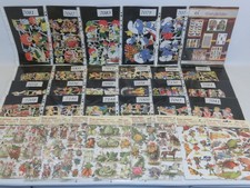 Original EF Glanzbilder Bogen Oblaten Scraps Sammlung 62 Bögen im Set 6