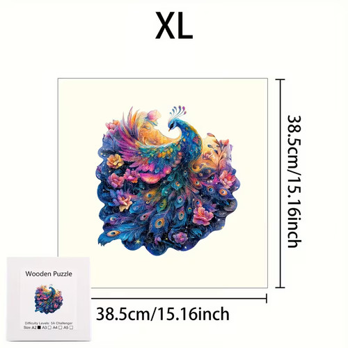 Xxl holzpuzzle pfau erwachsene - xxl,
