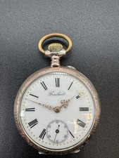 Freiheit Taschenuhr 0,800 Silber – Zylinder 10 Rubis – Emaille – ca. 1910