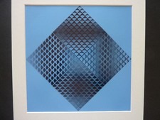 VICTOR VASARELY - Farbige Druckgraphik 1973 "Grafische Muster & Illusion" !!