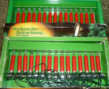 2 x HELLUM 15 er Weihnachtslichterkette Weihnachtsbeleuchtung   TOPKERZEN   ROT