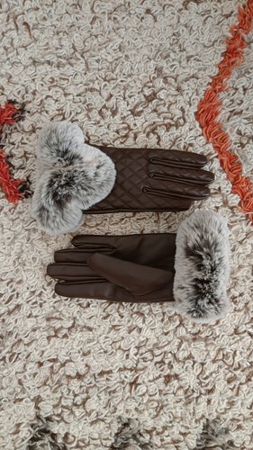 Handschuhe aus kunstleder mit - handschuhe,