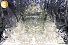 Bowle-Set aus bayrischem Bleikristallglas - Bowle-Schale und 6 Bowle-Tassen