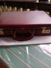 aigner aktenkoffer, bordeauxrot mit zahlenschloss, original