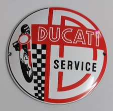 DUCATI SERVICE Emailschild Werkstatt Motorrad Garage Parkplatz Schild