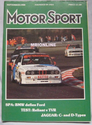 Motor sport 1988 - 09/1988, featuring