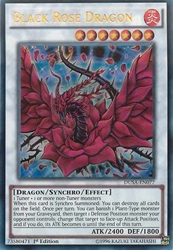 Yugioh black rose dragon - black,