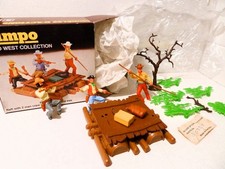 Timpo Toys Box Cowboys mit Floß und Baum in OVP Ref Nr. 763