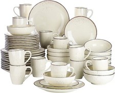 vancasso NAVIA Tafelservice 16tlg Steingut Kombiservice Geschirrset Natur Design