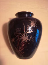 Blumenvase Hutschenreuther Kobaltblau-Gold H18x14