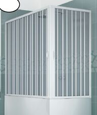 Easy Kit Badewannenaufsatz aus PVC, 70x150-170 cm, Höhe 150 cm, Weiß Ecköffnung 