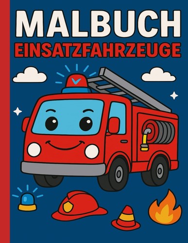 Malbuch feuerwehr polizei - feuerwehr,