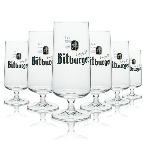 Bitburger bier glas - 6x,