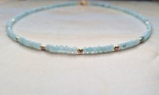 Damen Halskette Aquamarin