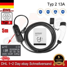 Typ2 EV Ladekabel für VW Tiguan Tragbares Schwarz 3,7 KW Mode 2 8/10/13/16A