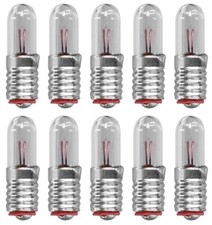 10x Miniatur-Lampe E5 Glühbirne Glühlampe Röhrenform 6V 12V 50mA 100mA