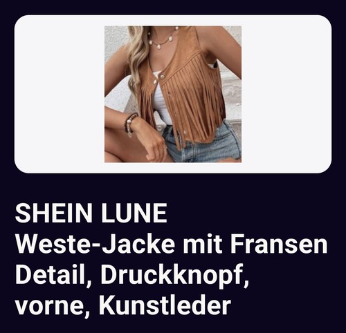Shein lune weste jacke mit - shein,