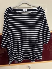 Sweatshirt „Herzdame“ 2XL blau-weiß-gestreift -wie neu-