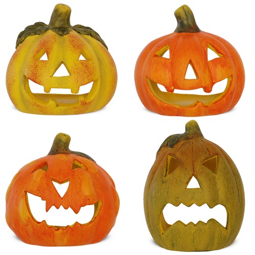 Halloween kürbis laternen - halloween, 4er