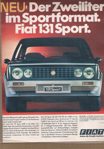 Fiat werbeanzeige werbung - werbung,