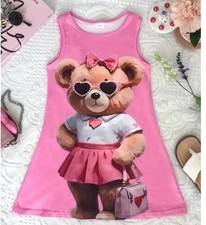 Niedliches mädchenkleid bär - niedliches,