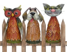 Metall Zaunhocker Katze, Hund