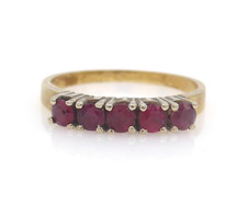 Größe 48 Ring 585 GOLD 14 Karat Gelbgold Rubin anello bague Goldring G3887/25