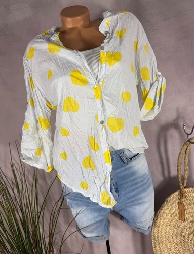 Neu crinkle hemd bluse luftig - bluse,