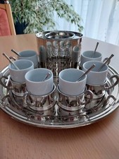 Moccatassen Gedeck Zinn