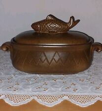 Fisch Topf Keramik braun Bonanza 25 x 15 cm Vintage NEU Terrine 70er 80er TOP