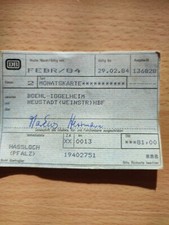 Fahrschein Fahrkarte DB