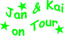 Aufkleber "[Name] on Tour"