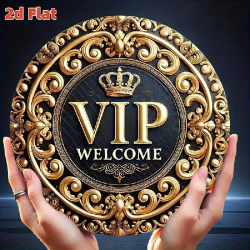 Blechschild rund vip welcome - rund,