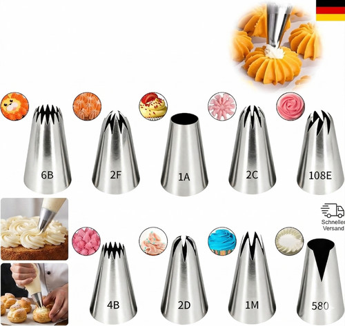 10er set profi spritztüllen - set,