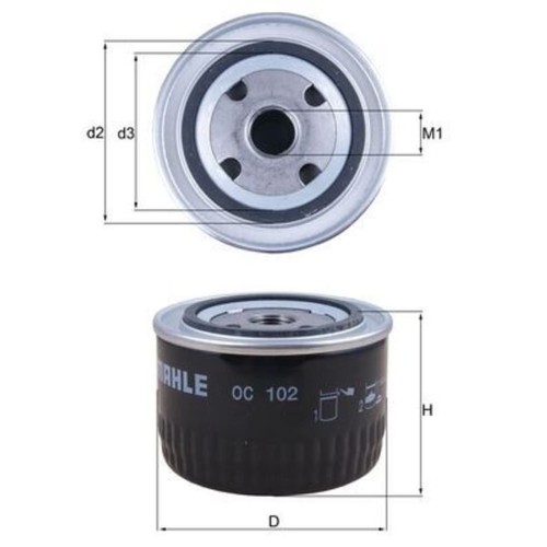 ölfilter mahle 102 - Ölfilter,