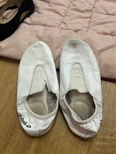 Robel Gymnastikschuhe Turnschläppchen Ballettschuhe Schläppchen Gr 37 Weiß Leder