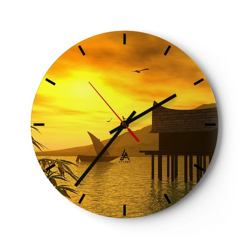 Modern wanduhr 30x30cm rund - modern,