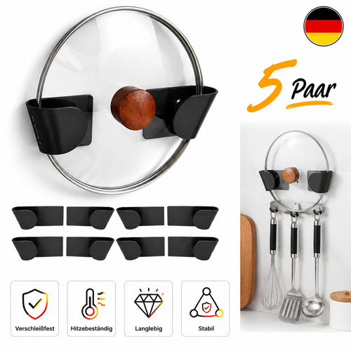 Topfdeckelhalter schwarz - topfdeckelhalter, 5