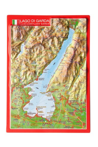 Reliefpostkarte gardasee - reliefpostkarte,