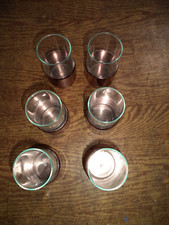 DDR 6 Schnapsgläser mit 6 Aluhaltern