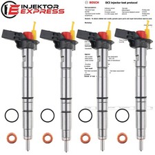 4x 0445116030 Bosch Injektor Einspritzdüse VW AUDI SEAT SKODA 2,0 TDI 03L130277