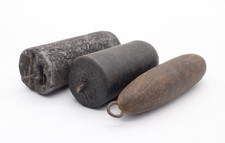 3x antike Uhrengewichte