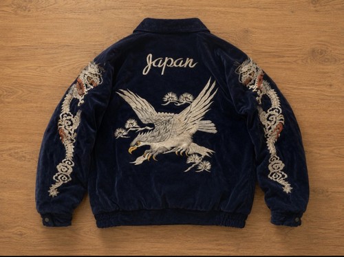 Japanische sukajan jacke - jacke, samt