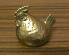 Rose Handwerk  Huhn - Briefbeschwerer  exclusives Messing handpoliert  274 Gramm