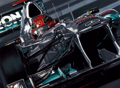 Michael schumacher 90x70cm - michael, schumacher'