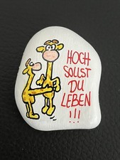 Handbemalter Naturstein Ostsee Deko Geburtstag Geschenk Giraffen ? Lustig