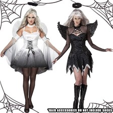 2025 Damen Kostüm Sexy Engel Vampir Kleid Horror Halloween Fasching Karneval