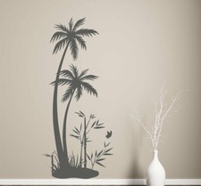 Wandtattoo Palme mit Bambus